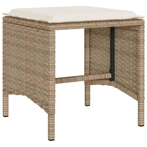 Sofasæt til haven 6 dele med hynder polyrattan beige
