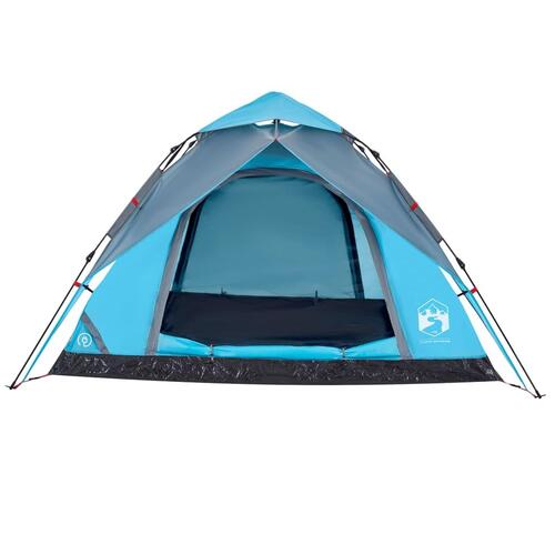 5-personers campingtelt kuppel quick-release blå