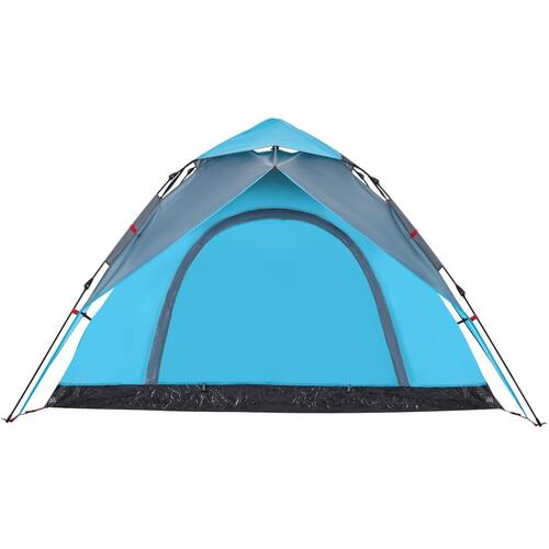5-personers campingtelt kuppel quick-release blå