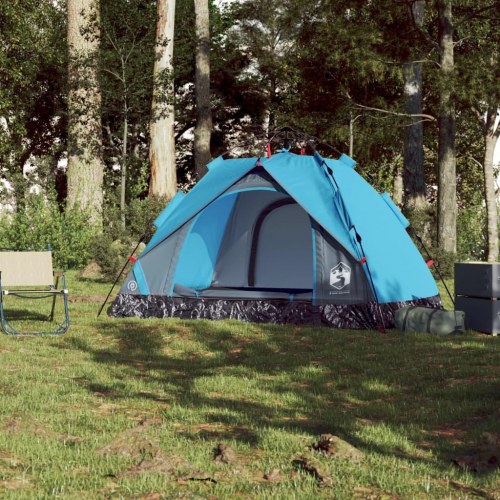 Campingtelt til 2 personer kuppel med quick-release - blå