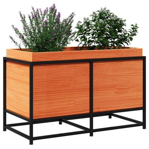 Plantekasse 80x40x50 cm massivt fyrretræ gyldenbrun