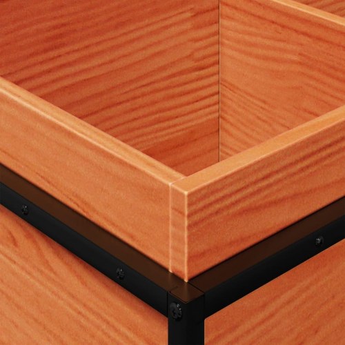 Plantekasse 80x40x50 cm massivt fyrretræ gyldenbrun