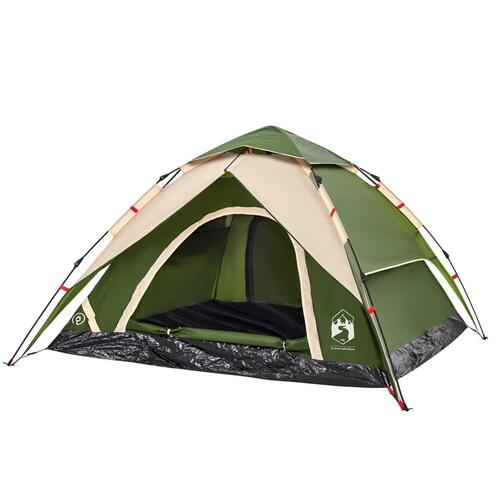 5-personers campingtelt kuppel quick-release grøn