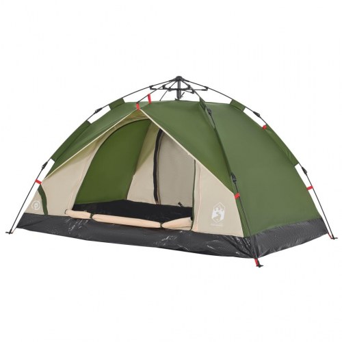 Campingtelt til 3 personer kuppel med quick-release - grøn