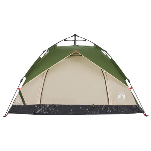 Campingtelt til 3 personer kuppel med quick-release - grøn