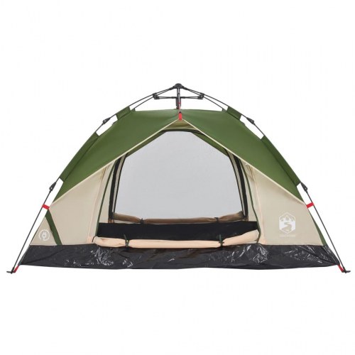 Campingtelt til 3 personer kuppel med quick-release - grøn