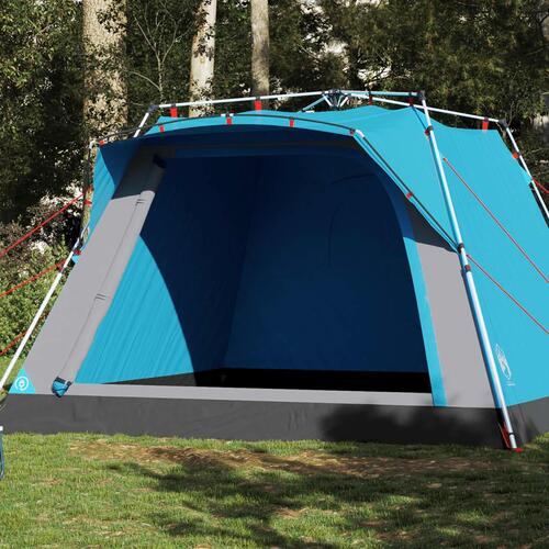 4-personers campingtelt quick-release blå