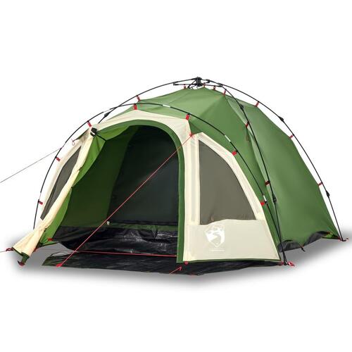 3-personers campingtelt kuppel quick-release grøn