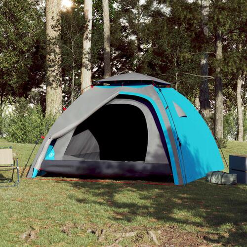 4-personers campingtelt quick-release blå