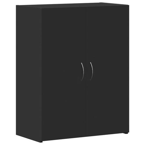 Arkivskab 60x32x77,5 cm konstrueret træ sort