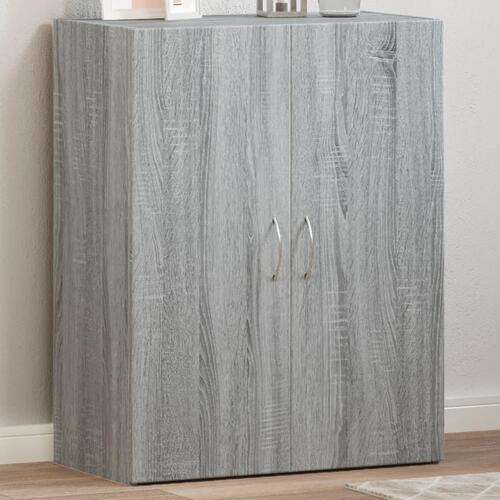 Arkivskab 60x32x77,5 cm konstrueret træ grå sonoma-eg