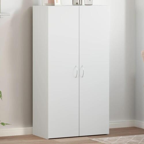 Arkivskab 60x32x115 cm konstrueret træ hvid