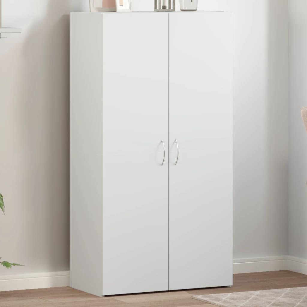 Arkivskab 60x32x115 cm konstrueret træ hvid