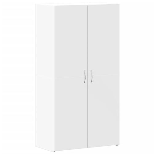 Arkivskab 60x32x115 cm konstrueret træ hvid