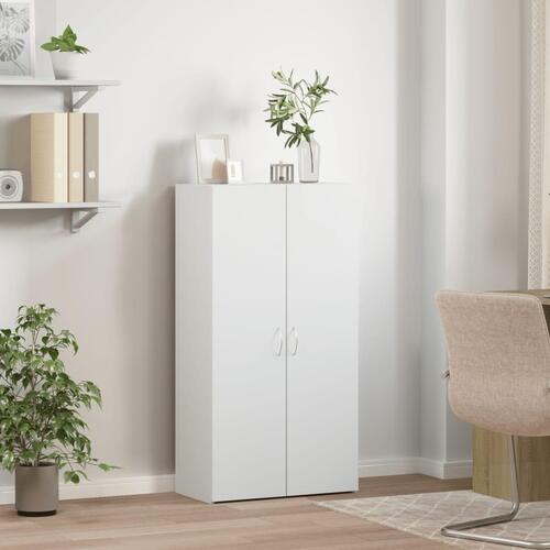 Arkivskab 60x32x115 cm konstrueret træ hvid