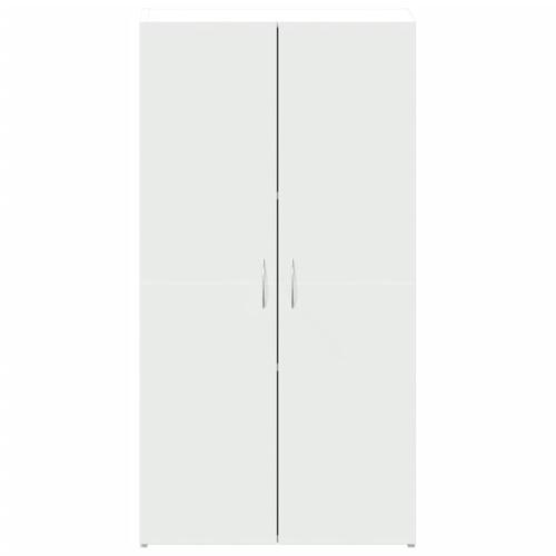 Arkivskab 60x32x115 cm konstrueret træ hvid