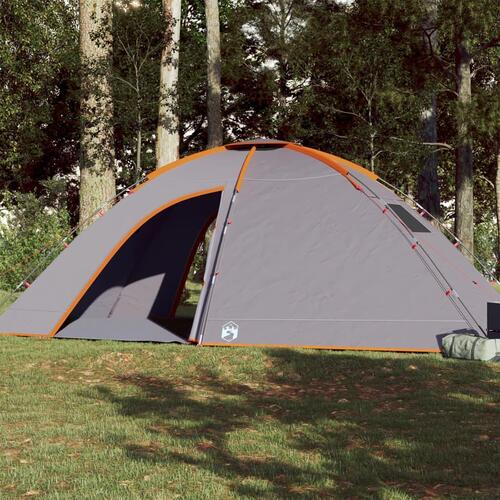 8-personers campingtelt vandafvisende orange