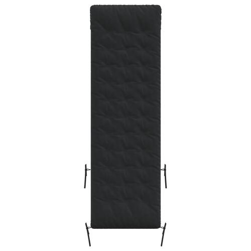 Hynde til liggestol 160x50x10 cm imiteret ruskind sort
