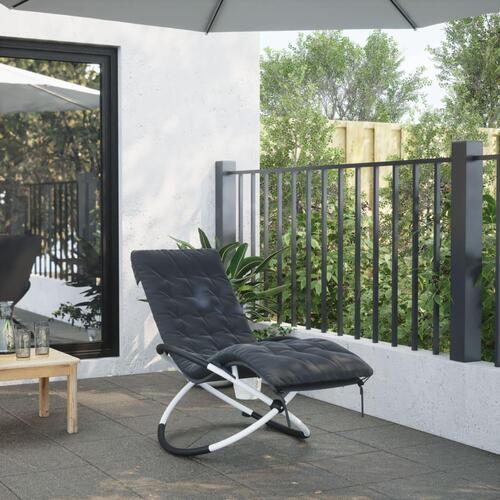 Hynde til liggestol 160x50x10 cm imiteret ruskind sort