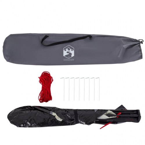 2-personers campingtelt vandafvisende quick-release grå