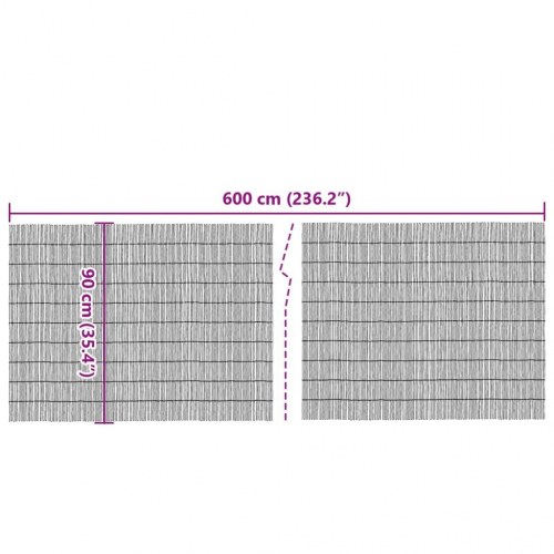 Havehegn 600x90 cm siv