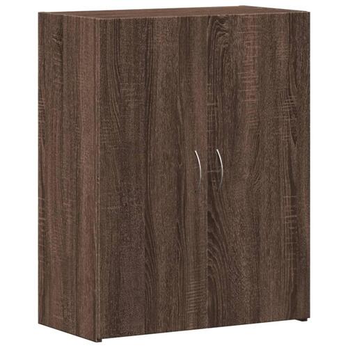 Arkivskab 60x32x77,5 cm konstrueret træ brun egetræ