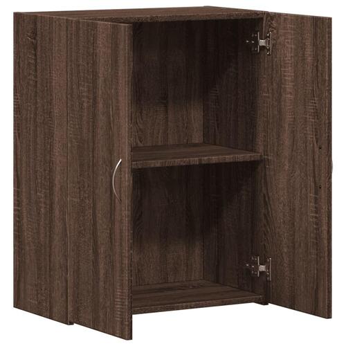 Arkivskab 60x32x77,5 cm konstrueret træ brun egetræ