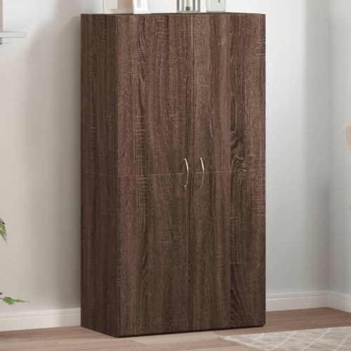 Arkivskab 60x32x115 cm konstrueret træ brun egetræsfarve