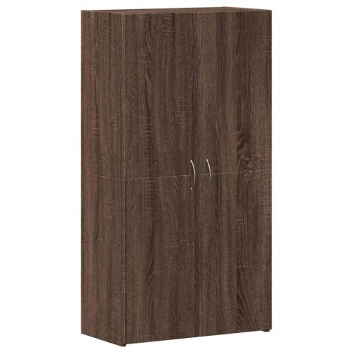 Arkivskab 60x32x115 cm konstrueret træ brun egetræsfarve