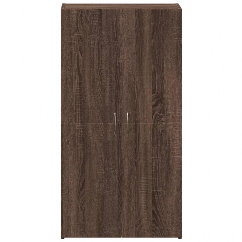 Arkivskab 60x32x115 cm konstrueret træ brun egetræsfarve