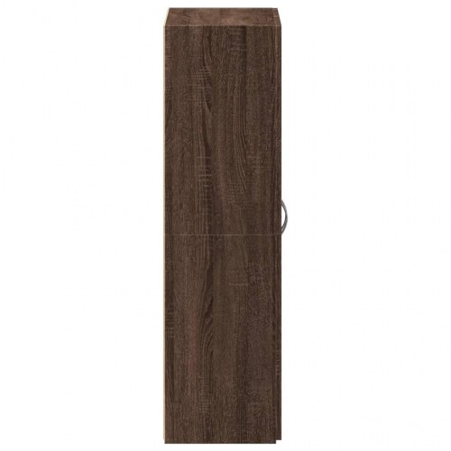 Arkivskab 60x32x115 cm konstrueret træ brun egetræsfarve