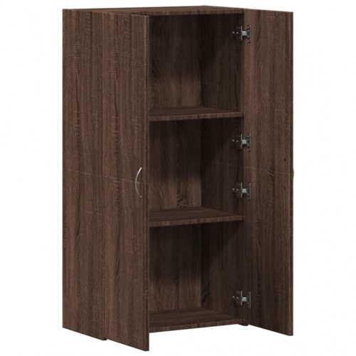 Arkivskab 60x32x115 cm konstrueret træ brun egetræsfarve