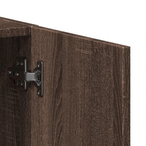 Arkivskab 60x32x115 cm konstrueret træ brun egetræsfarve