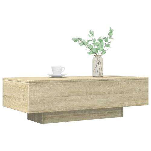 Sofabord 100x49,5x31 cm konstrueret træ sonoma-eg