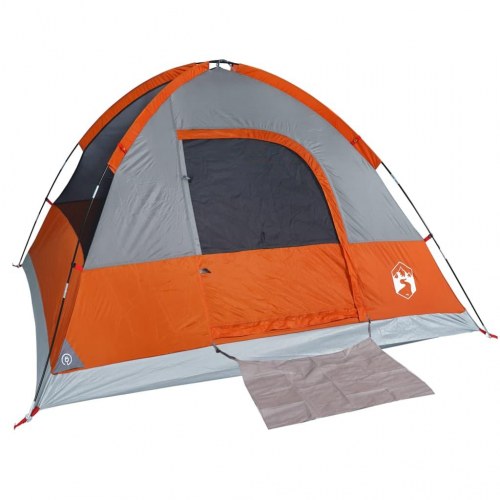 Campingtelt til 4 personer - grå/orange