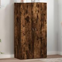 Arkivskab 60x32x115 cm konstrueret træ røget egetræsfarve