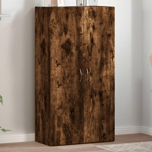 Arkivskab 60x32x115 cm konstrueret træ røget egetræsfarve