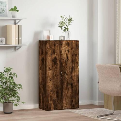 Arkivskab 60x32x115 cm konstrueret træ røget egetræsfarve
