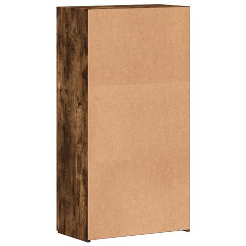 Arkivskab 60x32x115 cm konstrueret træ røget egetræsfarve