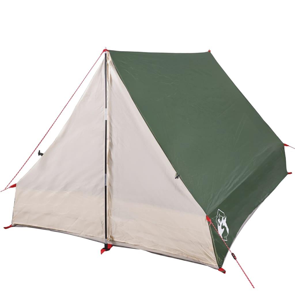 2-personers campingtelt A-stel vandafvisende grøn