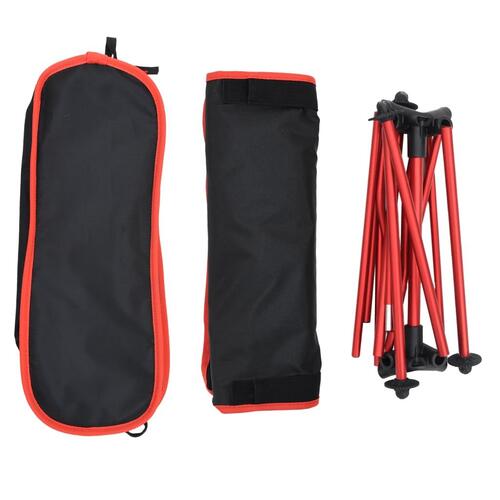 Campingstole 2 stk. foldbare oxfordstof og aluminium sort