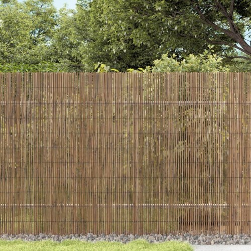 Havehegn i siv 300 × 100 cm - natur sivskærm til have og terrasse