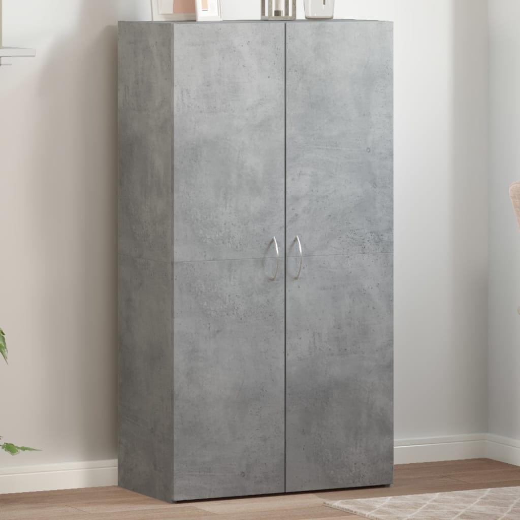 Arkivskab 60x32x115 cm konstrueret træ betongrå