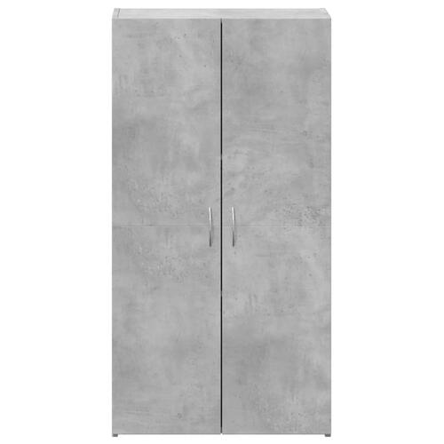 Arkivskab 60x32x115 cm konstrueret træ betongrå