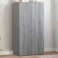 Arkivskab 60x32x115 cm konstrueret træ grå sonoma-eg