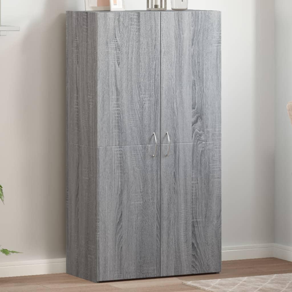 Arkivskab 60x32x115 cm konstrueret træ grå sonoma-eg