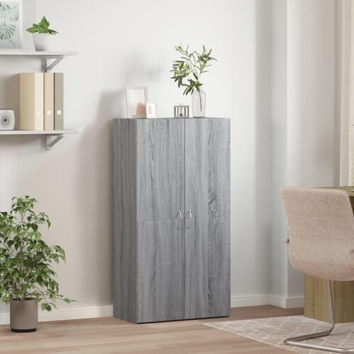 Arkivskab 60x32x115 cm konstrueret træ grå sonoma-eg