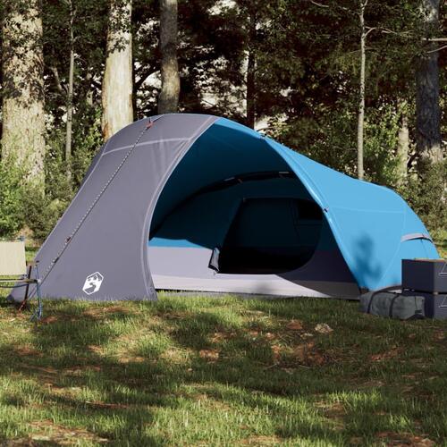4-personers campingtelt vandafvisende blå