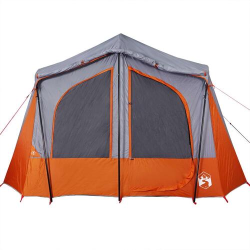5-personers campingtelt vandafvisende grå og orange