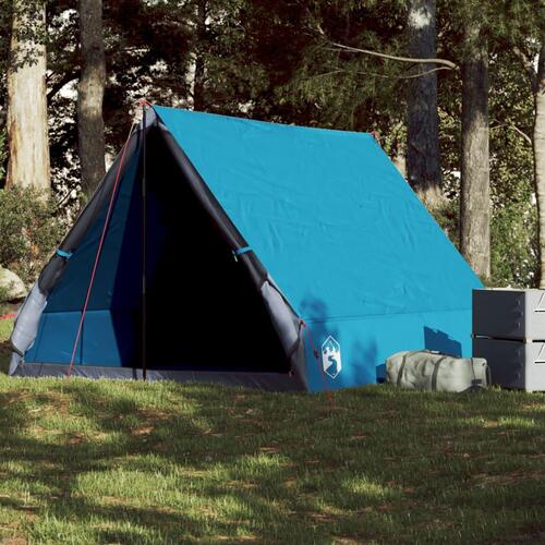 2-personers campingtelt A-stel vandafvisende blå